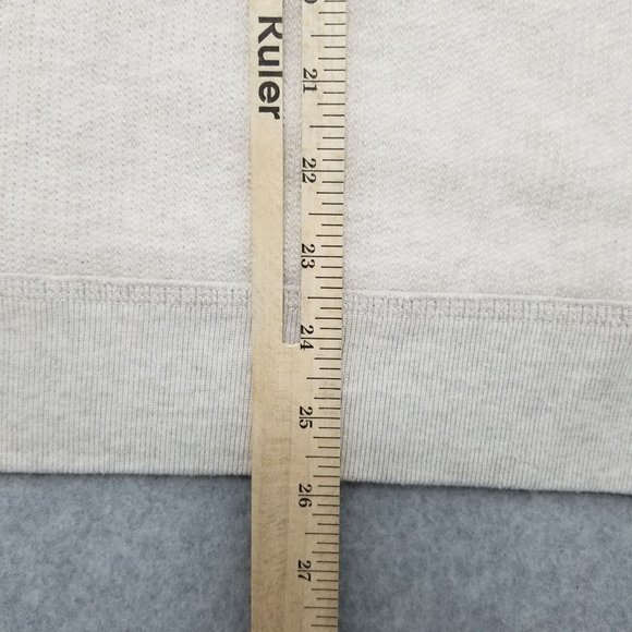 Hollister Sweater Mens Medium Ivory Long Sleeve Pullover Sweatshirt - Picture 8 of 9